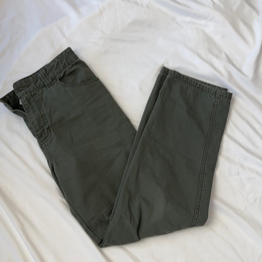 Green khaki utility pants